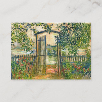 Tarjeta De Visita Claude Monet: La puerta de jardín en Vetheuil