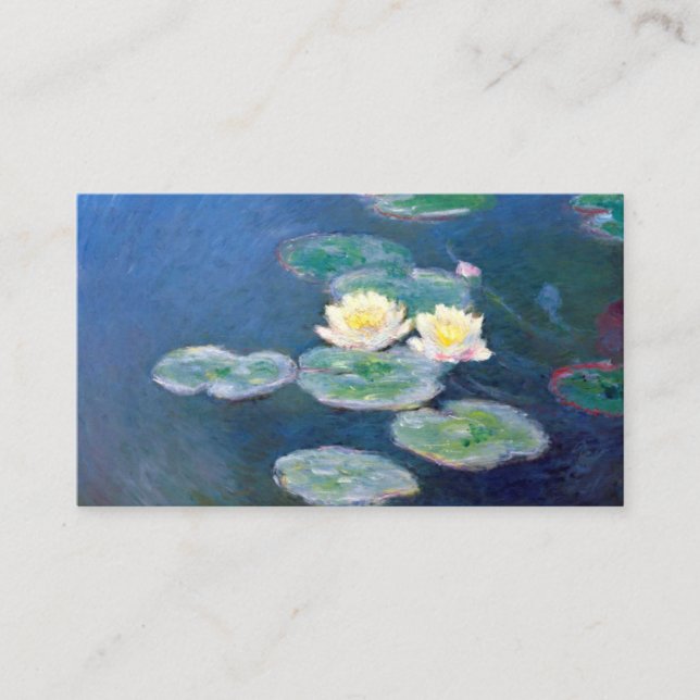 Tarjeta De Visita Claude Monet - Lilis de agua original (Anverso)