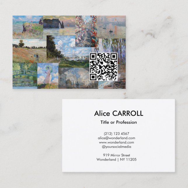Tarjeta De Visita Claude Monet - Masterpieces Patchwork - Código QR (Anverso / Reverso)