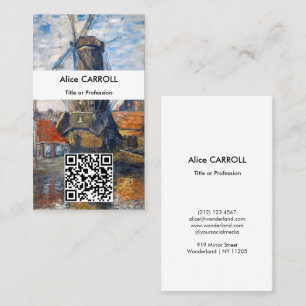 Tarjeta De Visita Claude Monet - Molino de viento, Ámsterdam - Códig