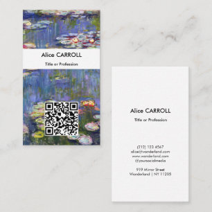 Tarjeta De Visita Claude Monet - Nenúfares / Ninféas - Código QR