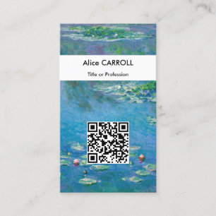 Tarjeta De Visita Claude Monet - Water Lilies 1906 - Código QR
