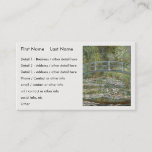 Tarjeta De Visita Claude Monet Water Lily Pond (puente japonés de fú
