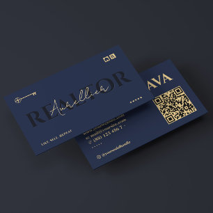 Tarjeta De Visita Clave de realtor de intermediarios hipotecarios el