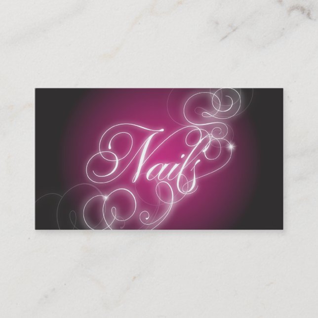 Tarjeta De Visita Clave el resplandor elegante del Flourish de la (Anverso)