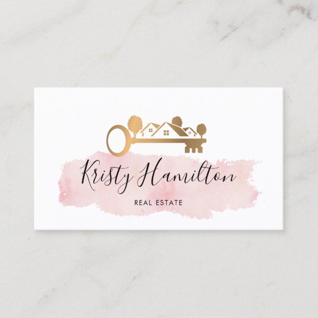 Tarjeta De Visita clave inmobiliaria profesional inmobiliaria add ph (Anverso)