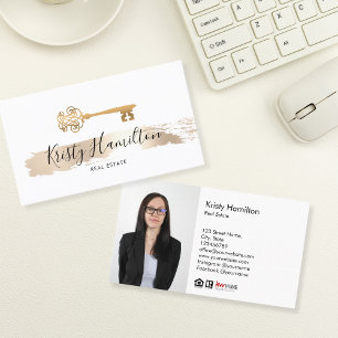 Tarjeta De Visita clave inmobiliaria profesional inmobiliaria add ph