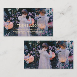 Tarjeta De Visita Clavel Lirio Lirio Rosa John Singer Sargent Arte