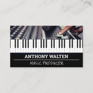 Tarjeta De Visita Claves de piano   Mezclador de placas de sonido