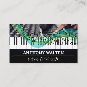 Tarjeta De Visita Claves de piano   Mezclador de placas de sonido   