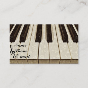Tarjeta De Visita Claves de piano y yo_