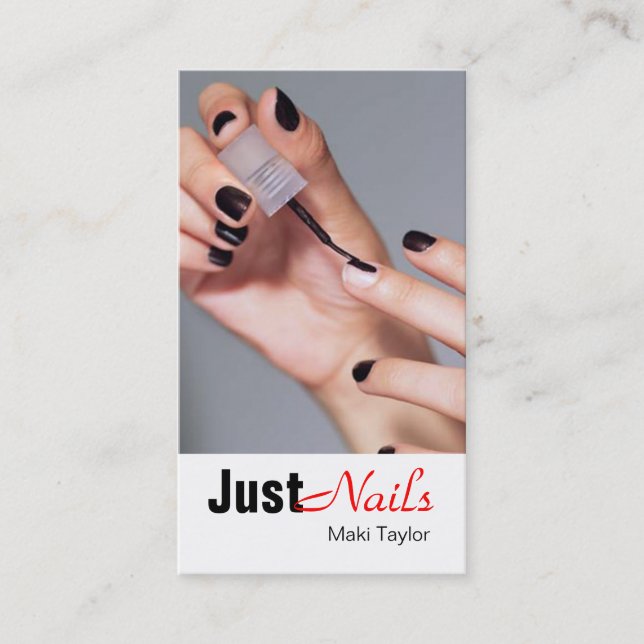 Tarjeta De Visita Clavos del PEDICURE de la MANICURA apenas (Anverso)