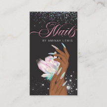 Clavos del Purpurina de cristal holográfico bonito