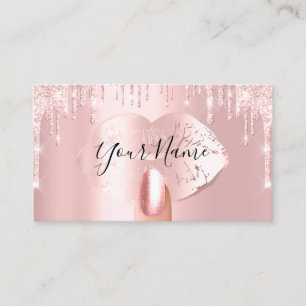 Tarjeta De Visita Clavos Manicura Artista maquillaje Perforaciones R