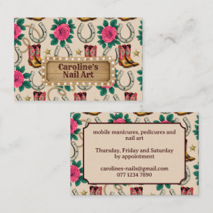 Tarjeta De Visita Clavos Princesas del Medio Oeste / cabello / belle