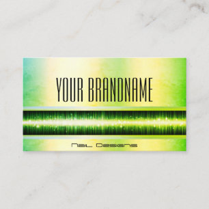Tarjeta De Visita Clavos profesionales holográficos verdes brillante