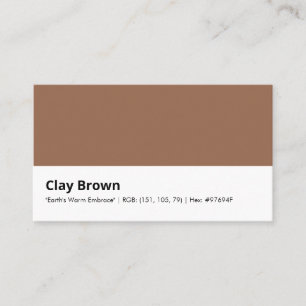 Tarjeta De Visita Clay Brown   "El cálido abrazo de la Tierra"