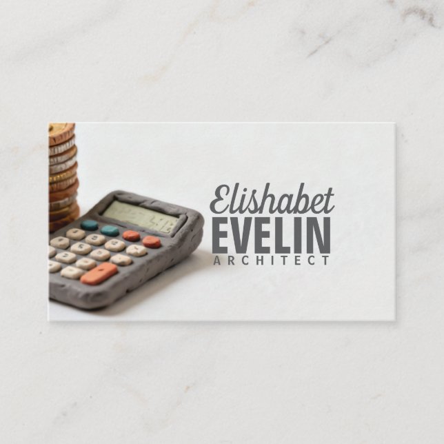 Tarjeta De Visita Clay-Crafted Financial Tools (Anverso)
