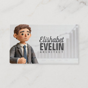Tarjeta De Visita Clay Profesional: Crecimiento Empresarial en Foco