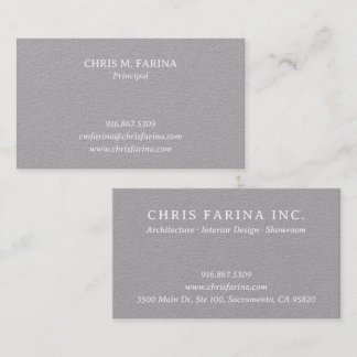 Tarjeta De Visita Clean Architect's Business Card