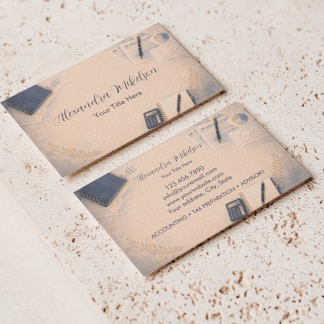 Tarjeta De Visita Clean Bookkeeping Office Branding (Subido por el creador)