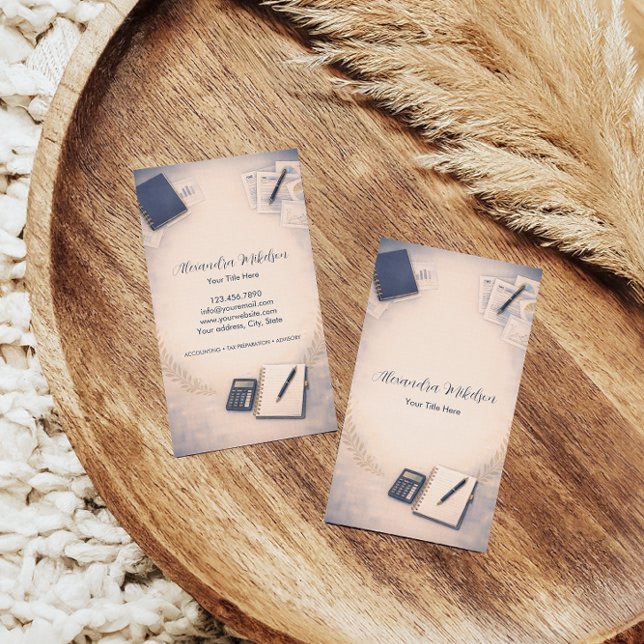 Tarjeta De Visita Clean Bookkeeping Office Branding (Subido por el creador)