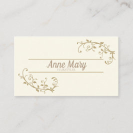 Tarjeta De Visita Clean Cream Color Business Card