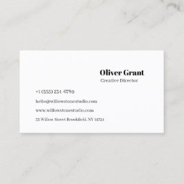 Tarjeta De Visita Clean Minimalist Business Card