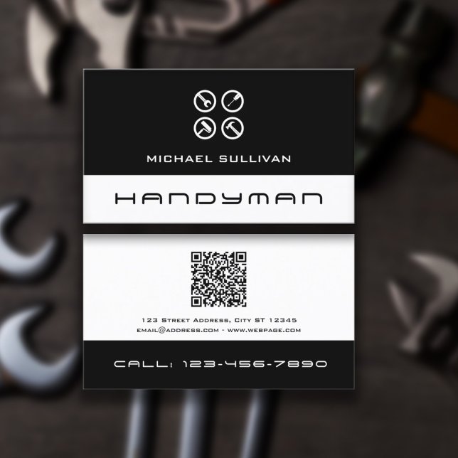 Tarjeta De Visita Clean professional logo handyman Business Card (Subido por el creador)