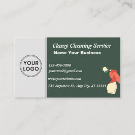 Tarjeta De Visita Cleaning Service Business Card - Personal Logo