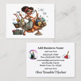 Tarjeta De Visita Cleaning Service Housekeeping  Business Card