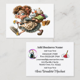 Tarjeta De Visita Cleaning Service Housekeeping  Business Card