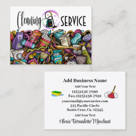 Tarjeta De Visita Cleaning Service Housekeeping  Business Card