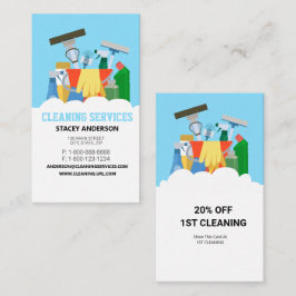 Tarjeta De Visita Cleaning Services 