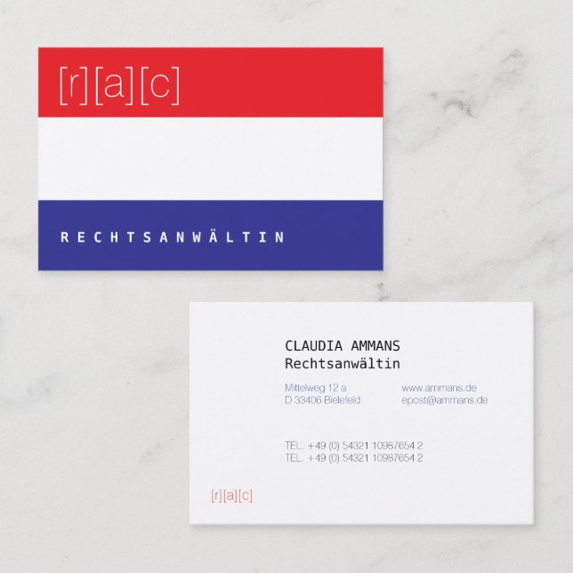 Tarjeta De Visita Clear, colorful, clear business card (3c) (Anverso / Reverso)