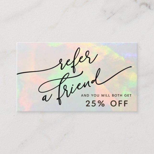 Tarjeta De Visita clear opal remitir a un amigo (Anverso)