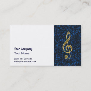 Tarjeta De Visita Clef agudo de oro