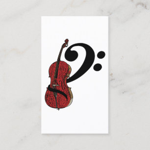 Tarjeta De Visita Clef del violoncelo