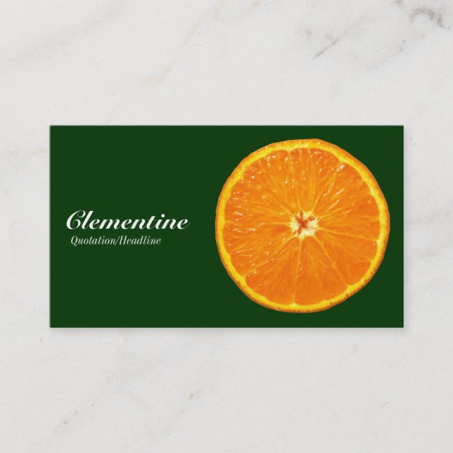 Tarjeta De Visita Clementina - Verde oscuro 003300 (Anverso)