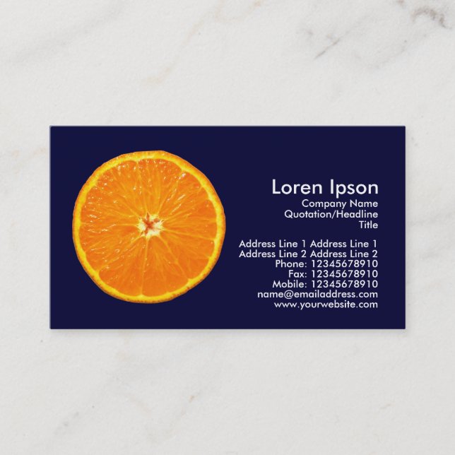 Tarjeta De Visita Clementine - Azul marino (Anverso)