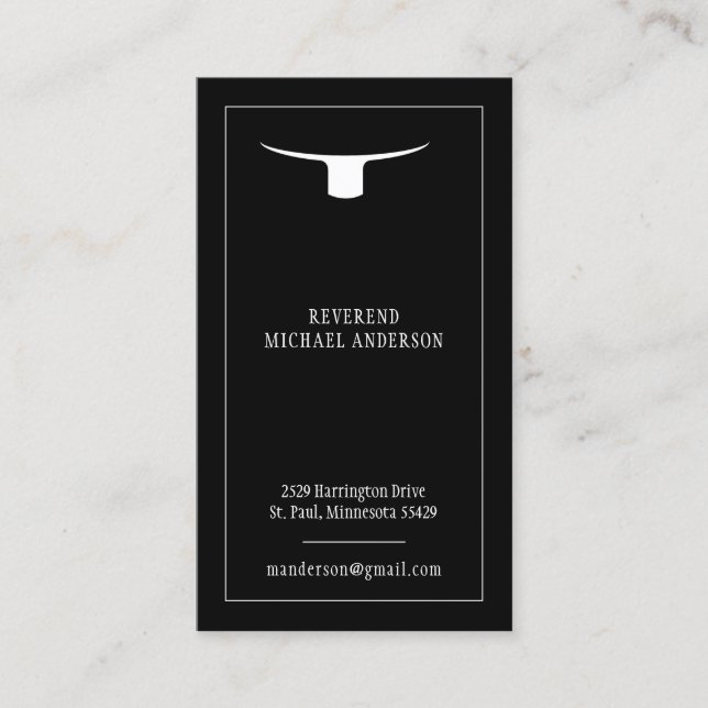 Tarjeta De Visita Clérigo cristiano, sacerdote romano collar (Anverso)