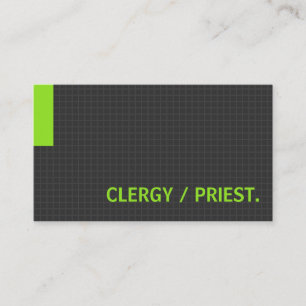 Tarjeta De Visita Clérigo / Sacerdote - Verde con múltiples propósit