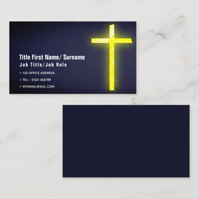 Tarjeta De Visita Clérigos de la Iglesia Católica (Anverso / Reverso)
