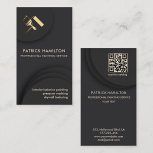 Tarjeta De Visita Clic de casa profesional elegante moderno código Q