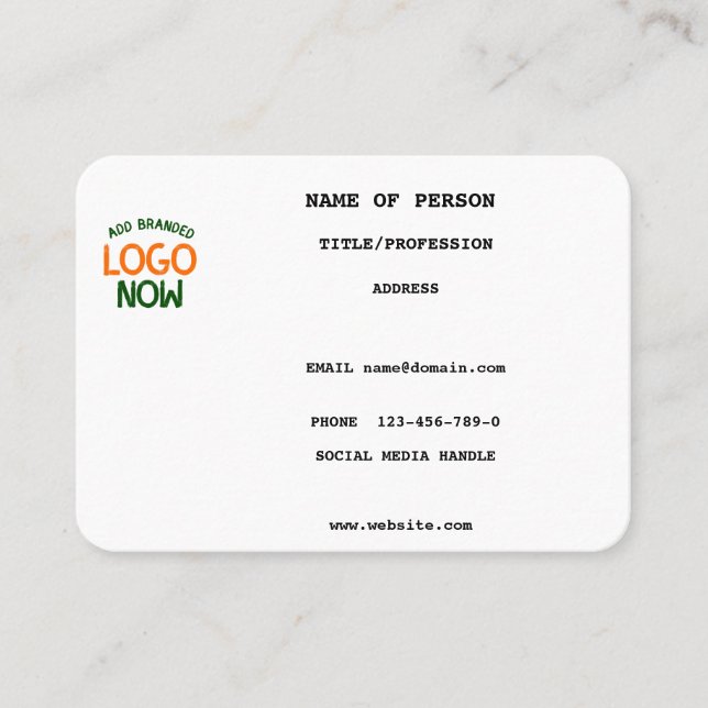 TARJETA DE VISITA CLIENTE SENCILLO Y LIMPIO DE MODA BLANCO (Anverso)