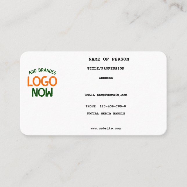 TARJETA DE VISITA CLIENTE SENCILLO Y LIMPIO DE MODA BLANCO (Anverso)