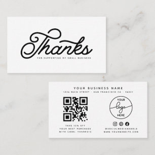 Tarjeta De Visita Cliente Simple Gracias Al Código Qr De Script Retr