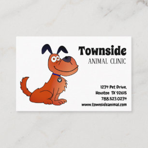 Tarjeta De Visita Clínica Animal Perro Lindo