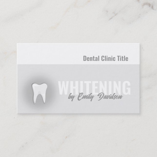 Tarjeta De Visita Clínica de Atención Dental para Aclaración de Dien (Anverso)