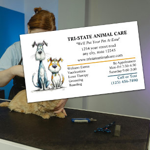 Tarjeta De Visita Clínica de cuidado animal